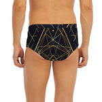 Geometric Pyramid Print Men's Briefs