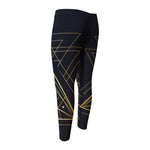 Geometric Pyramid Print Men's Compression Pants