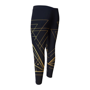 Geometric Pyramid Print Men's Compression Pants