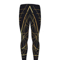 Geometric Pyramid Print Men's Leggings