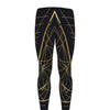 Geometric Pyramid Print Men's leggings