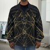 Geometric Pyramid Print Men's Shirt Jacket