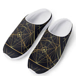 Geometric Pyramid Print Mesh Casual Shoes