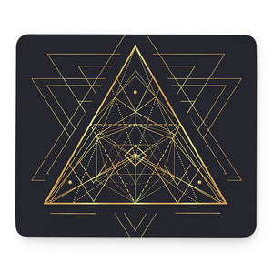 Geometric Pyramid Print Mouse Pad