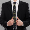 Geometric Pyramid Print Necktie