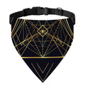 Geometric Pyramid Print Over The Collar Dog Bandana