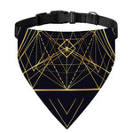 Geometric Pyramid Print Over The Collar Dog Bandana