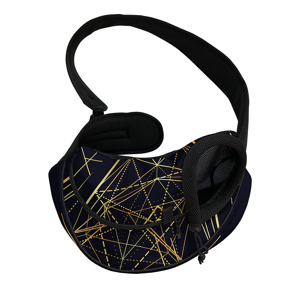 Geometric Pyramid Print Pet Sling Carrier