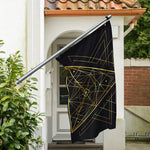 Geometric Pyramid Print Polyester Flag