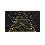 Geometric Pyramid Print Polyester Flag