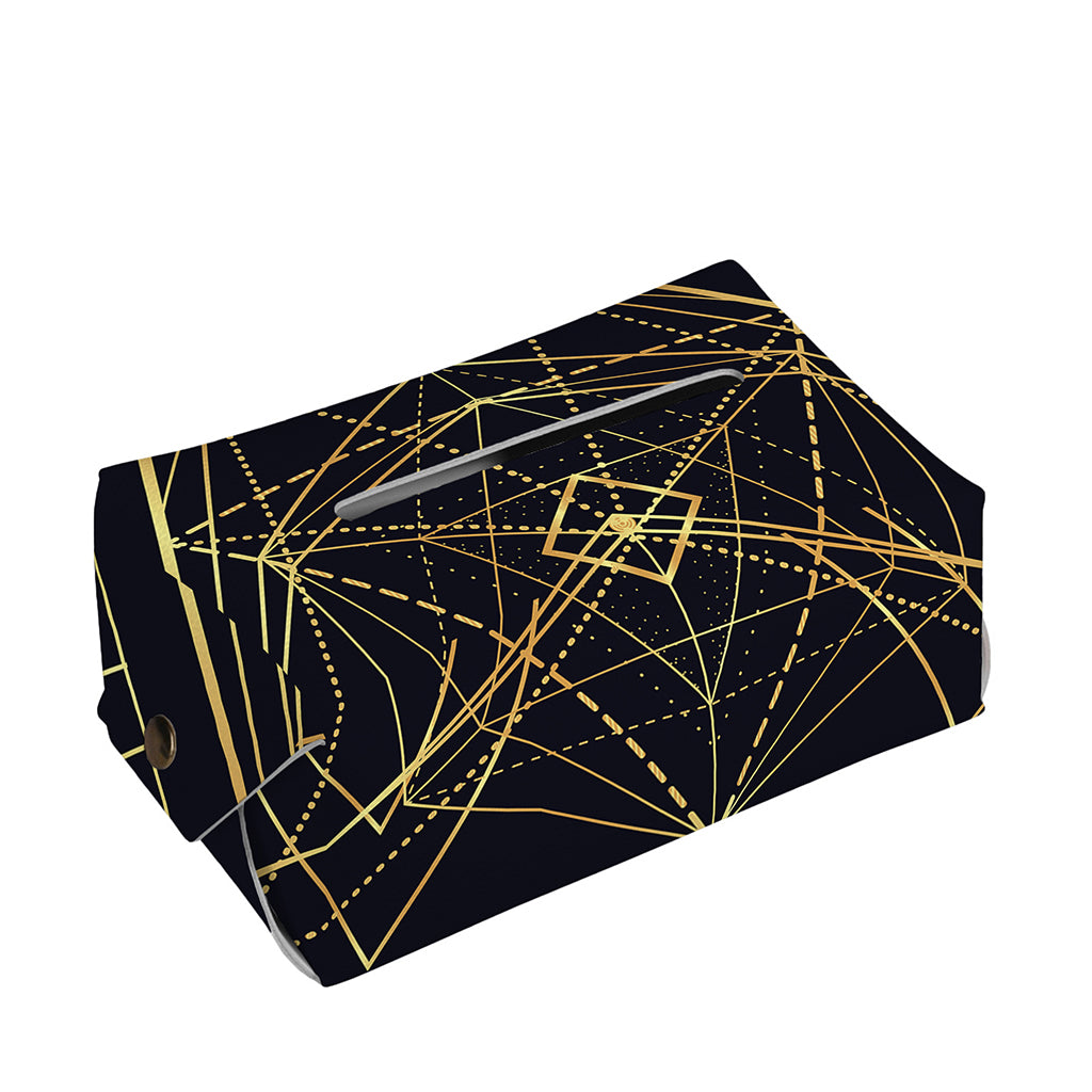 Geometric Pyramid Print Rectangle Tissue Box Cover