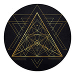 Geometric Pyramid Print Round Blanket