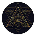 Geometric Pyramid Print Round Floor Mat