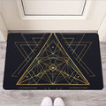 Geometric Pyramid Print Rubber Doormat