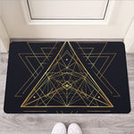 Geometric Pyramid Print Rubber Doormat