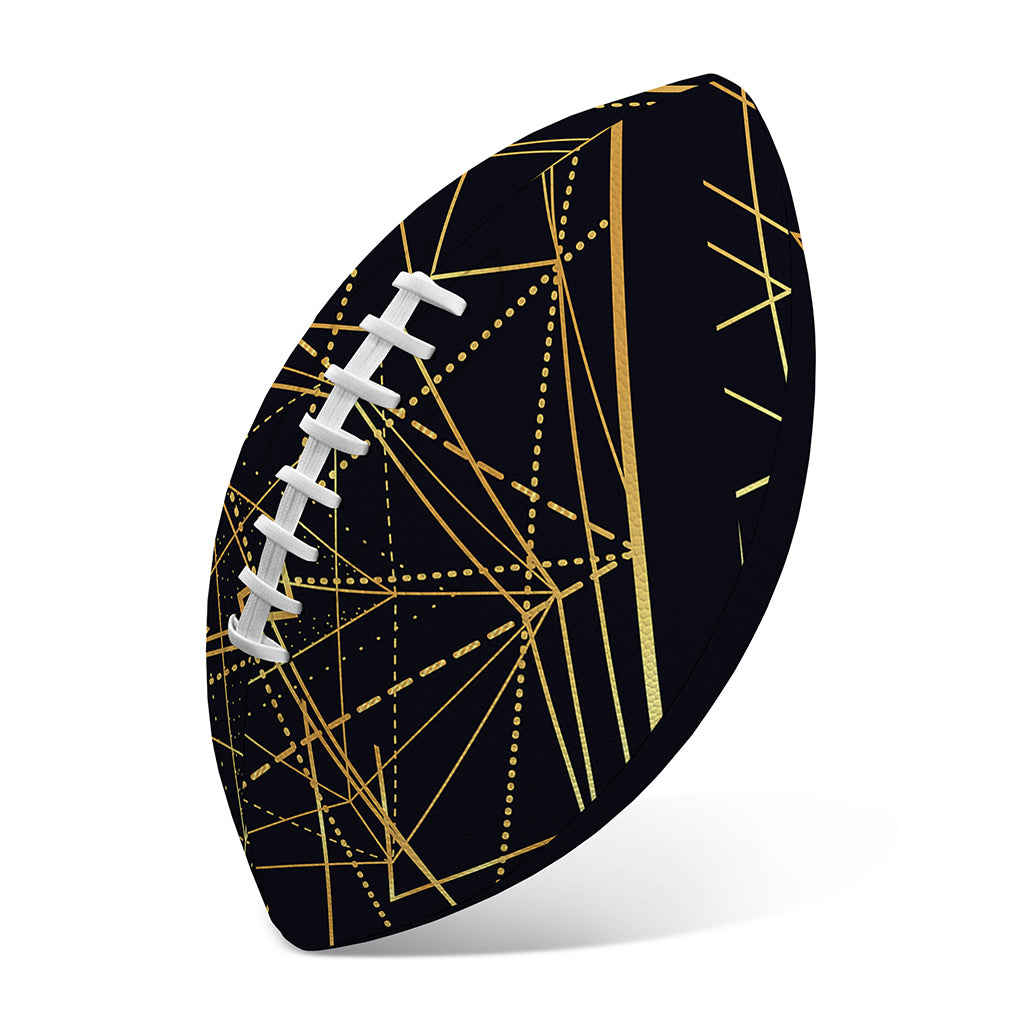 Geometric Pyramid Print Rugby Ball