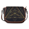 Geometric Pyramid Print Saddle Bag