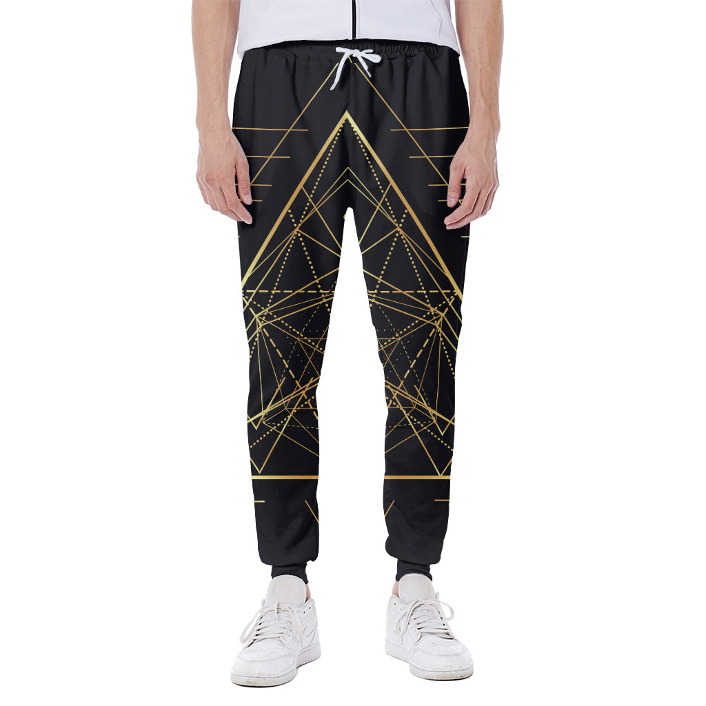 Geometric Pyramid Print Scuba Joggers