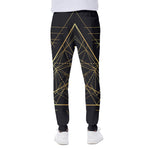 Geometric Pyramid Print Scuba Joggers