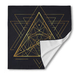 Geometric Pyramid Print Silk Bandana