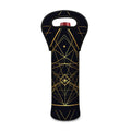 Geometric Pyramid Print Single Neoprene Wine Tote