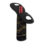 Geometric Pyramid Print Single Neoprene Wine Tote