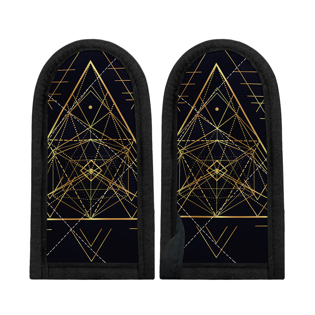 Geometric Pyramid Print Skillet Handle Cover