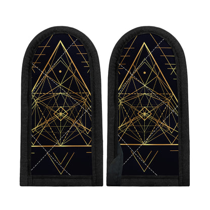 Geometric Pyramid Print Skillet Handle Cover