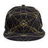 Geometric Pyramid Print Snapback Cap