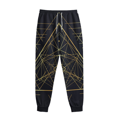 Geometric Pyramid Print Sweatpants