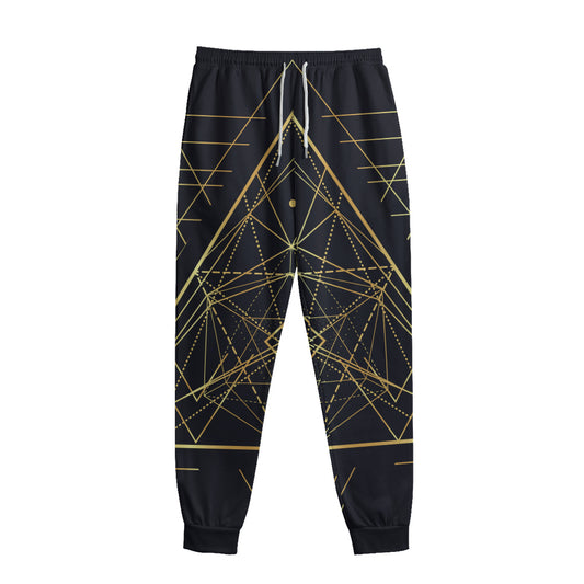 Geometric Pyramid Print Sweatpants