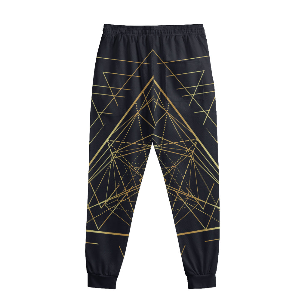 Geometric Pyramid Print Sweatpants