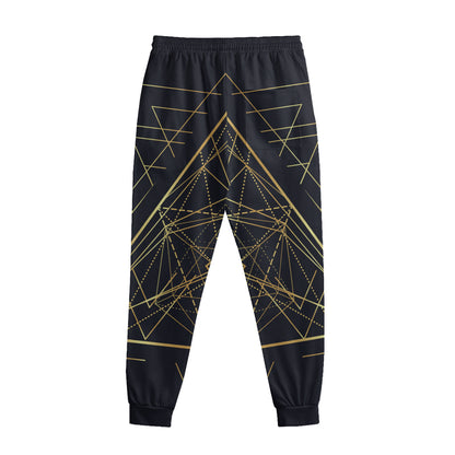 Geometric Pyramid Print Sweatpants