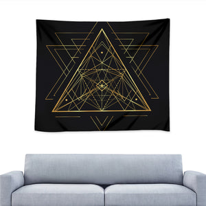 Geometric Pyramid Print Tapestry