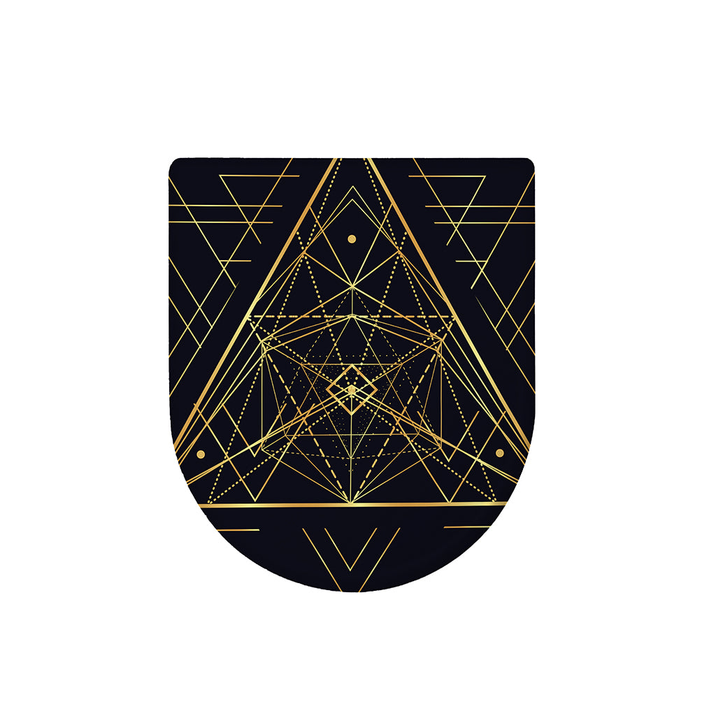 Geometric Pyramid Print Toilet Lid Cover