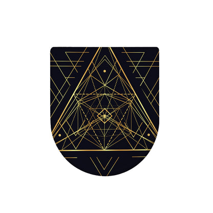 Geometric Pyramid Print Toilet Lid Cover