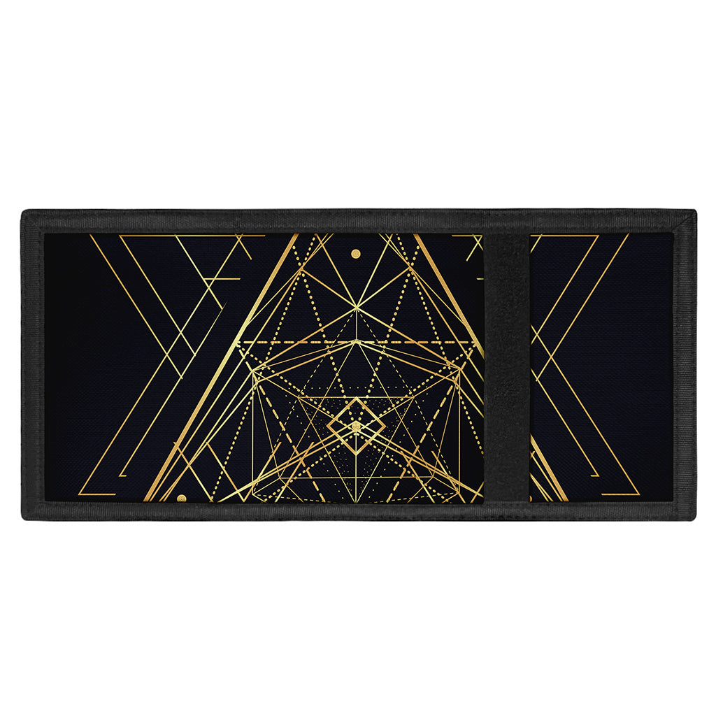 Geometric Pyramid Print Trifold Wallet