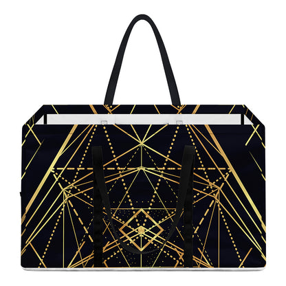 Geometric Pyramid Print Utility Tote Bag