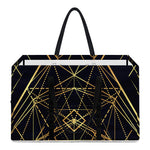 Geometric Pyramid Print Utility Tote Bag