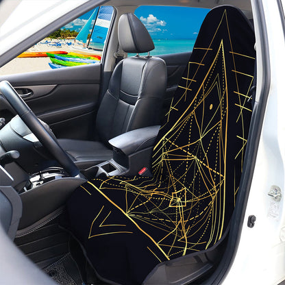 Geometric Pyramid Print Waterproof Car Seat Cover