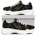 Geometric Pyramid Print White Chunky Shoes