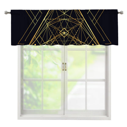 Geometric Pyramid Print Window Valance