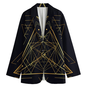 Geometric Pyramid Print Women's Blazer