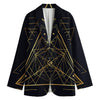 Geometric Pyramid Print Women's Blazer