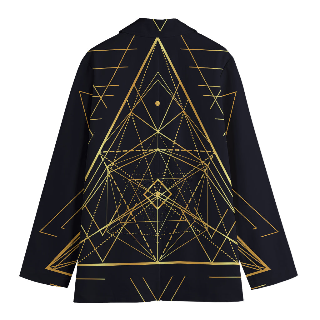 Geometric Pyramid Print Women's Blazer