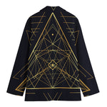 Geometric Pyramid Print Women's Blazer