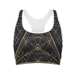 Geometric Pyramid Print Women's Sports Bra