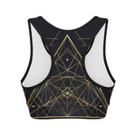 Geometric Pyramid Print Women's Sports Bra