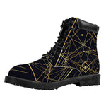 Geometric Pyramid Print Work Boots