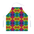 Geometric Rainbow Pattern Print Adjustable Apron